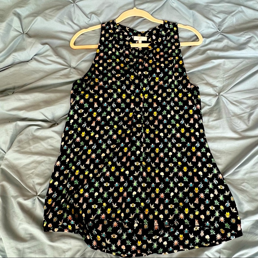 Joie Silk ‘Bugs’ sleeveless blouse 🐞 🐝